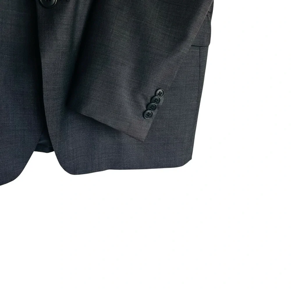 John Varvatos USA 44R Charcoal Gray Wool Blend Sport Coat Blazer 2 Button Vented